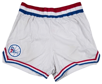 1982-83 Julius "Dr. J" Erving Game Used Philadelphia 76ers Uniform Shorts (Meza LOA)